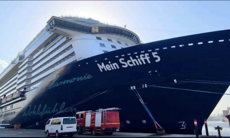 Mein Schiff 5 at Alexandria Port supporting Alexandria cruise tourism
