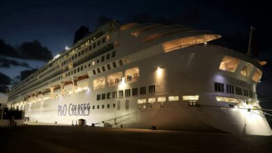 Alexandria Port cruise activity with cruise ships Astoria Grande and Aurora calling at the Egyptian port.