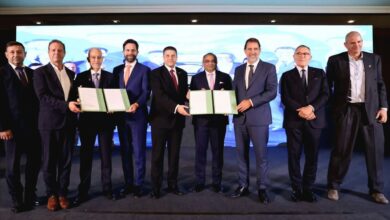 Representatives of the Port of Beirut and Port of Tripoli at the IMEC Ports Club declaration signing in New Delhi, India.