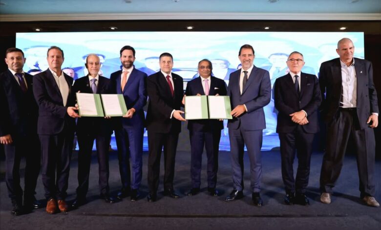 Representatives of the Port of Beirut and Port of Tripoli at the IMEC Ports Club declaration signing in New Delhi, India.