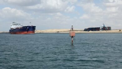 Suez Canal container shipping traffic recovers as major shipping lines resume transits through the waterway.