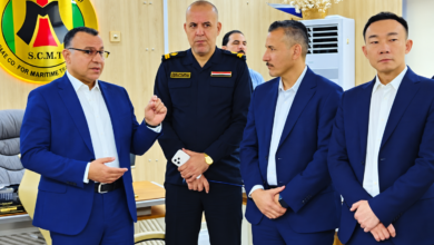 SCMT and Huawei representatives discuss technical cooperation and maritime transport modernization in Iraq.