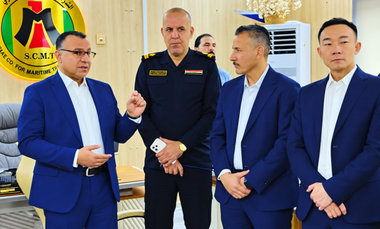 SCMT and Huawei representatives discuss technical cooperation and maritime transport modernization in Iraq.