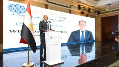 Transport Middle East 2026 hosted by Suez Canal Container Terminal in Cairo with maritime and logistics industry leaders.