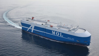 Top Ro-Ro Carrier 2025 award presented to Mitsui O.S.K. Lines (MOL) by Abu Dhabi Ports, part of AD Ports Group.