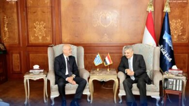 Suez Canal maritime cooperation discussions between Egypt and Greece.