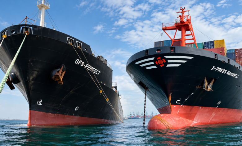 GFS feeder capacity growth compared with DP World and X-Press Feeders.
