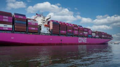 ONE vessel operating the Poland Egypt Express service